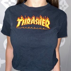 cropped thrasher t-shirt